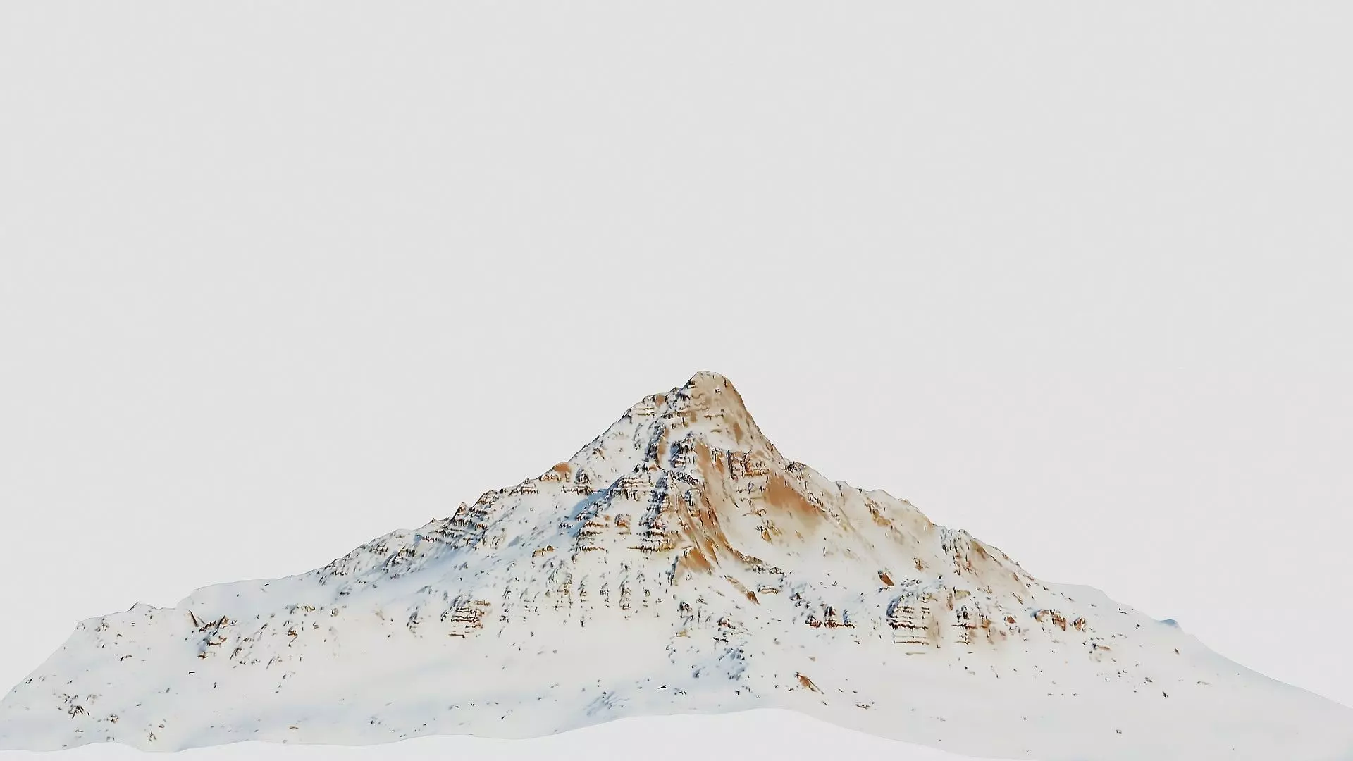 Green and Snow Mountain 3D model_5