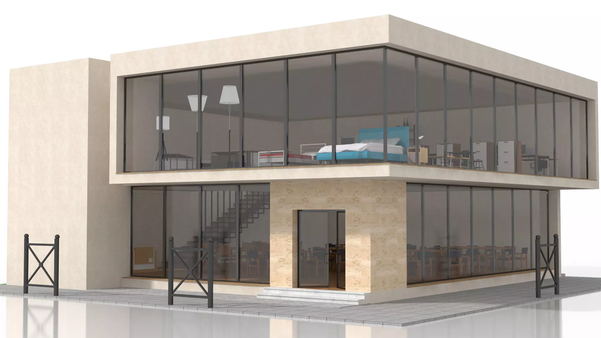 Furniture Store Low-poly 3D model_2