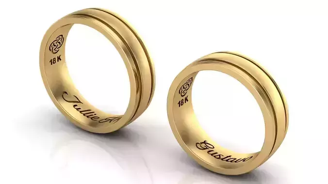 A pair classic wedding band