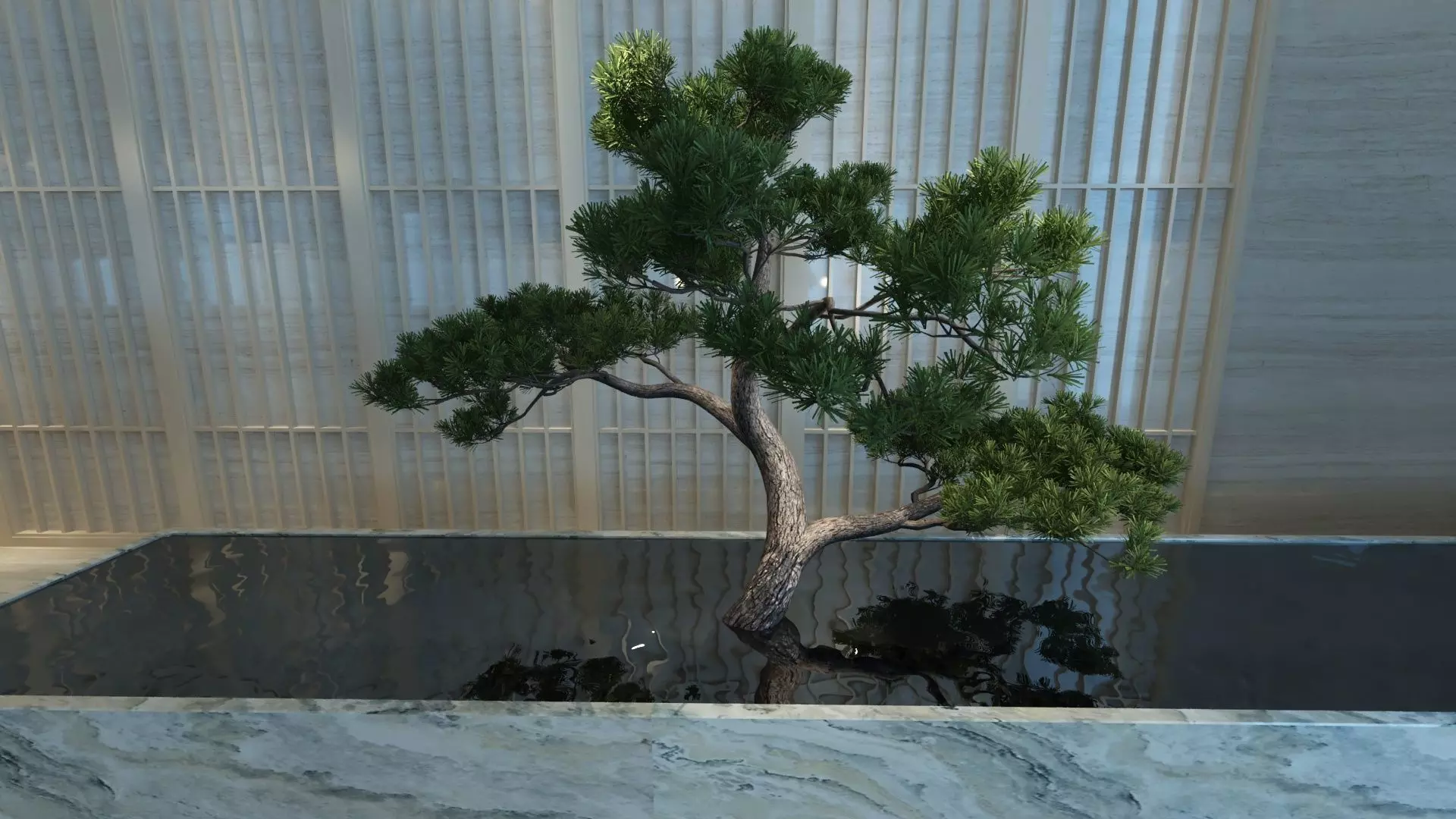 Two-Story Lobby and Lounge Interior 3D model_20