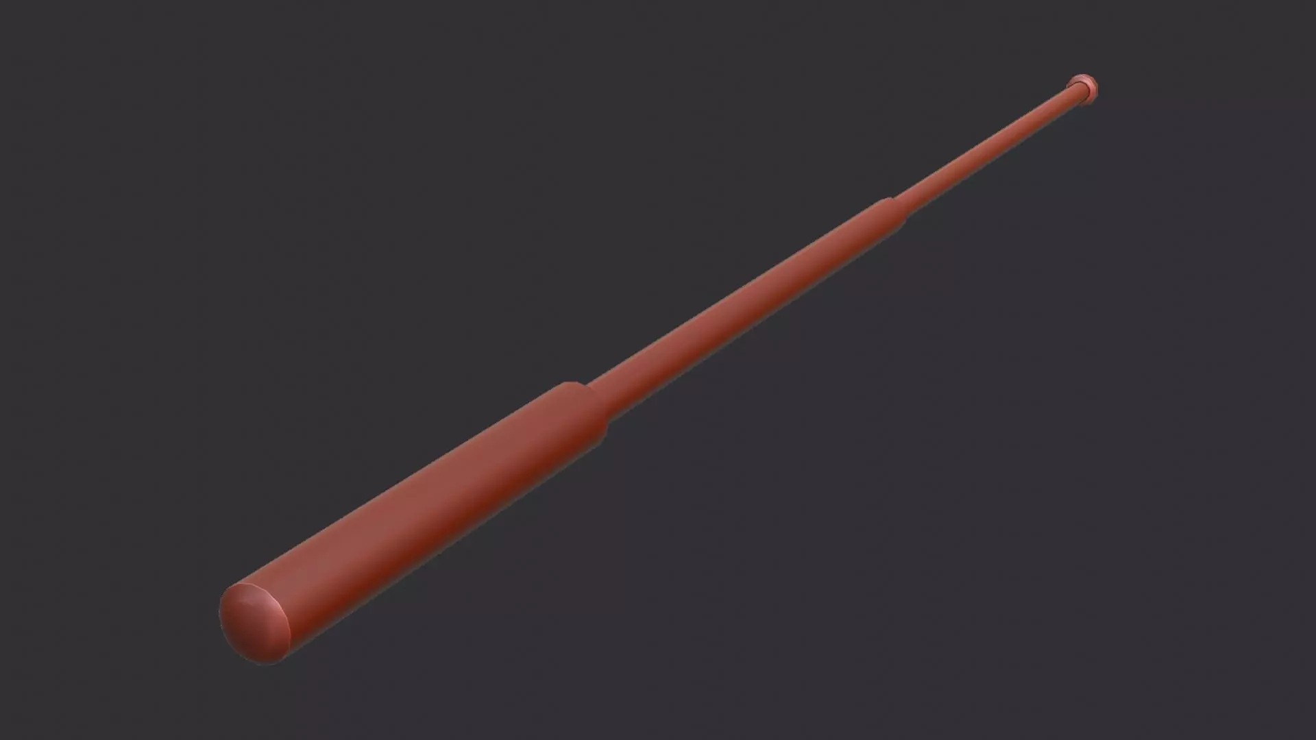 Industrial Baton Tool with Textured Grip Low-poly 3D model_6