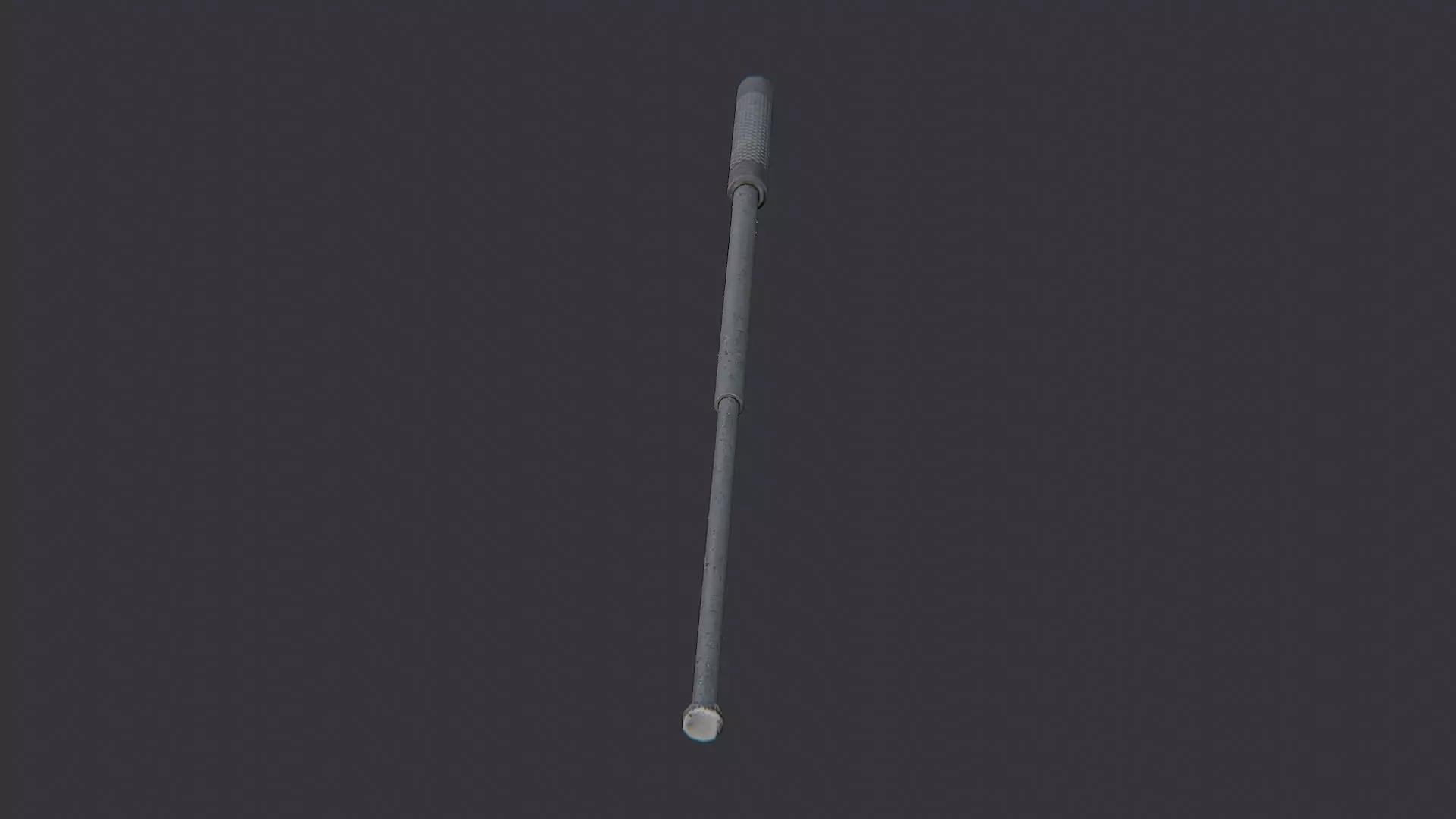 Industrial Baton Tool with Textured Grip Low-poly 3D model_3