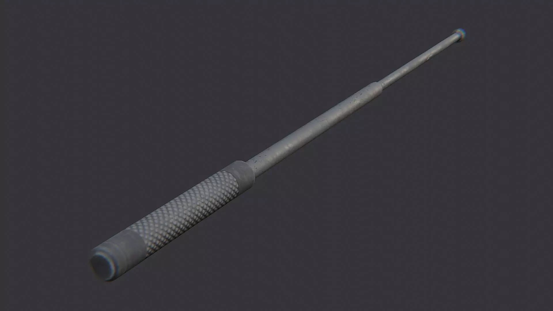 Industrial Baton Tool with Textured Grip Low-poly 3D model_0