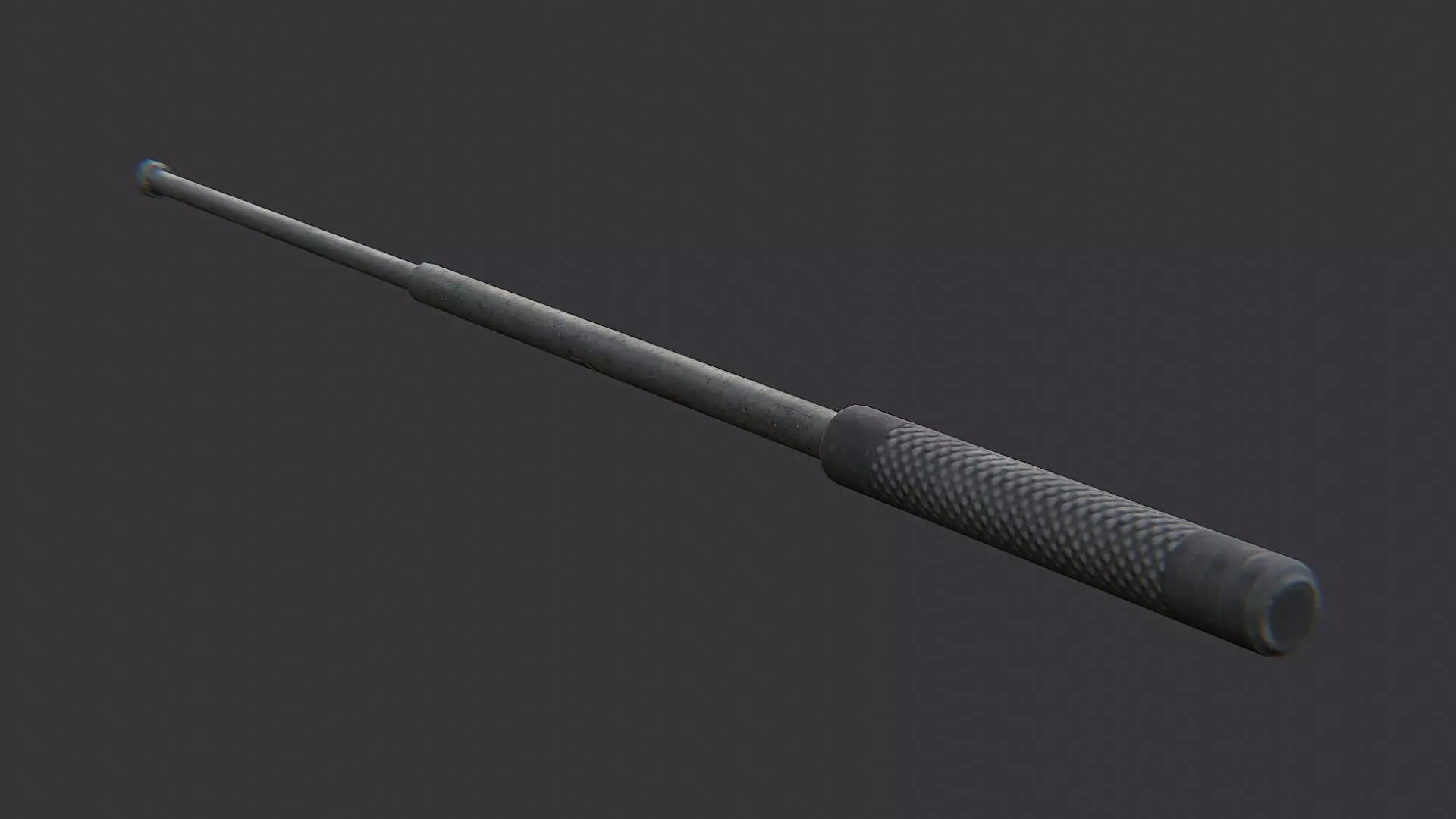 Industrial Baton Tool with Textured Grip Low-poly 3D model_1