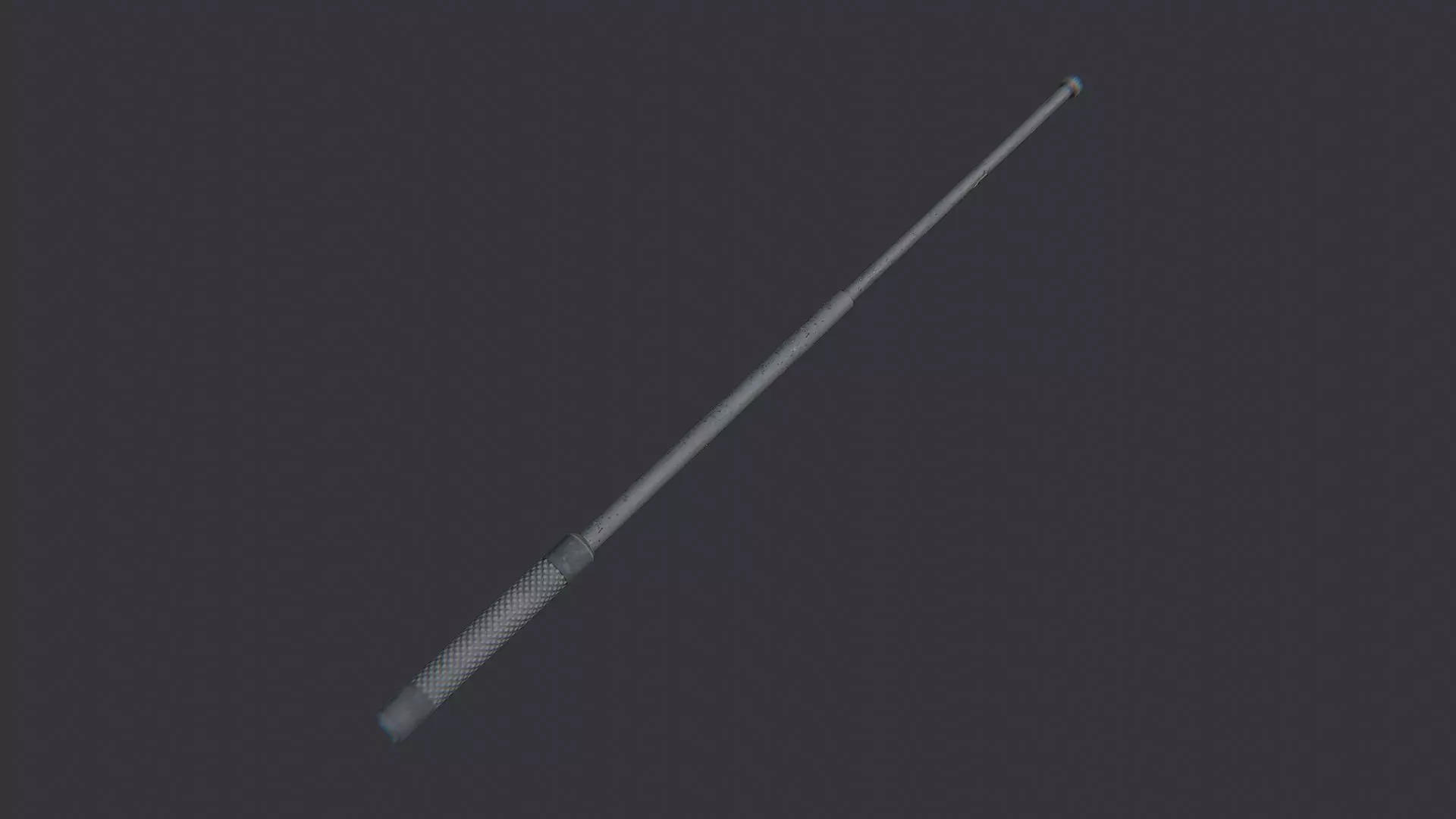 Industrial Baton Tool with Textured Grip Low-poly 3D model_4