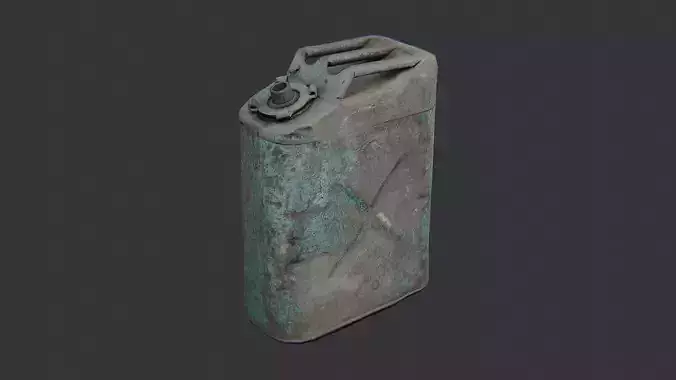 Rusty Jerry Can with Weathered Metal Finish