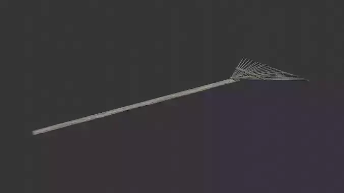 Metal Leaf Rake With Long Handle