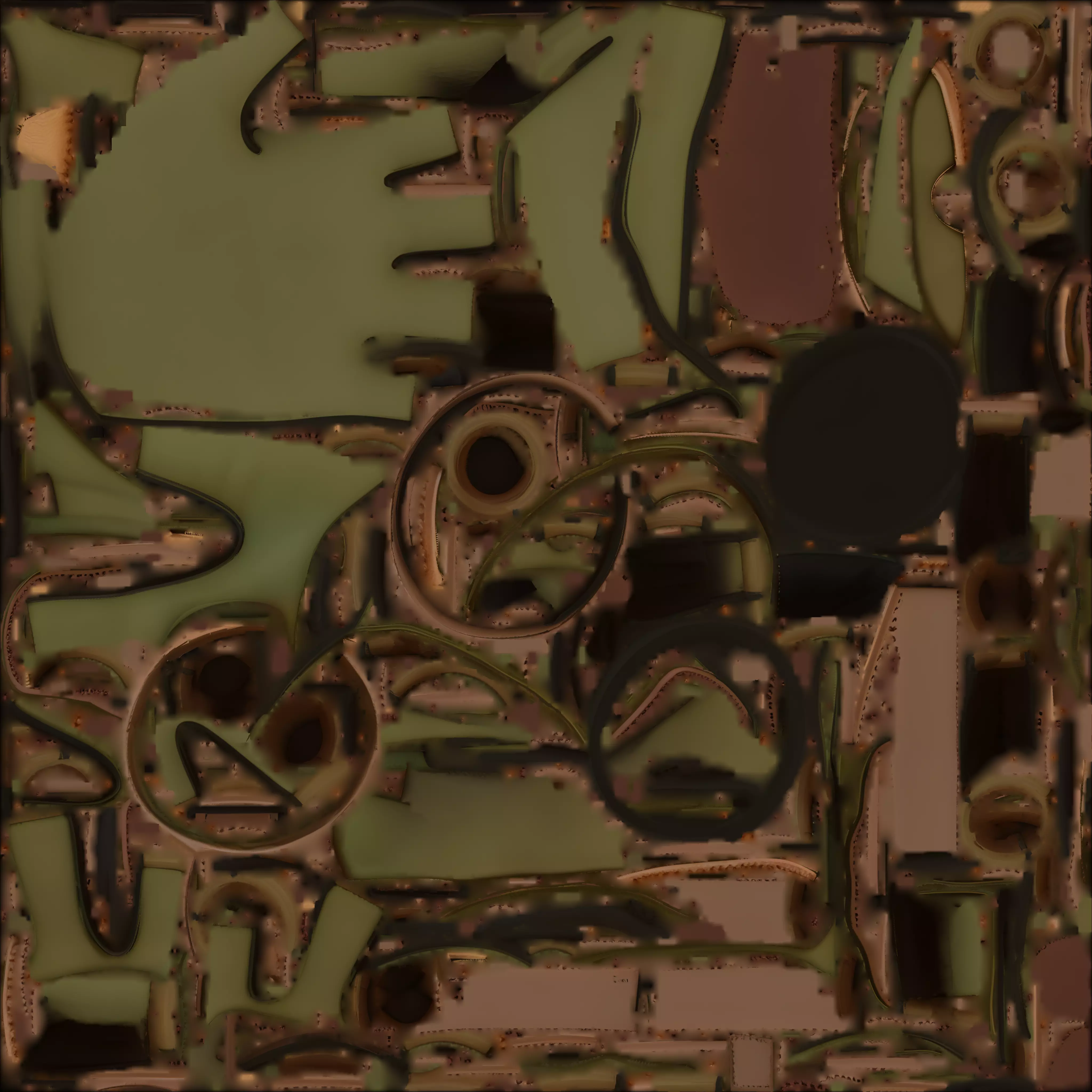 Tactical Fingerless Glove 3D Model Military Gear Low-poly 3D model_1