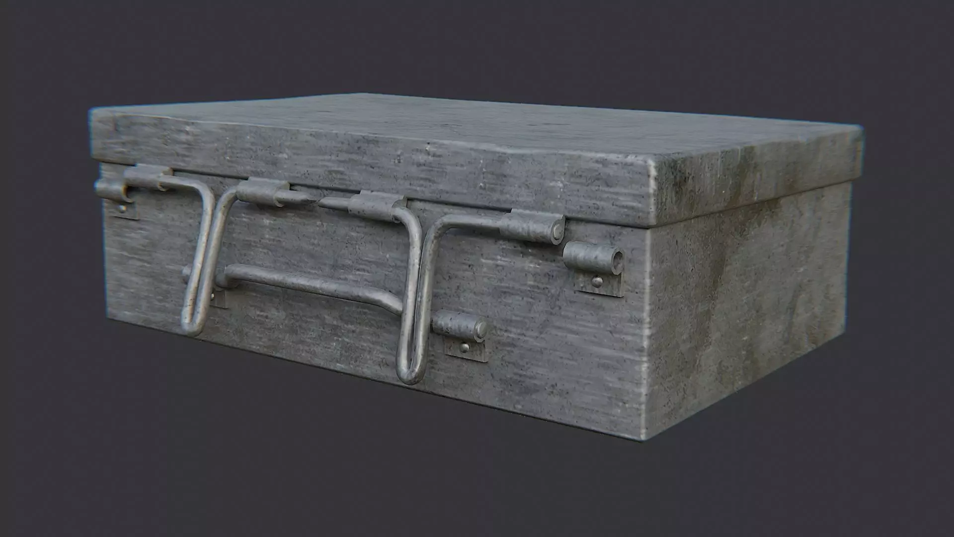 Mining Tool Briefcase Metal Box Low-poly 3D model_2