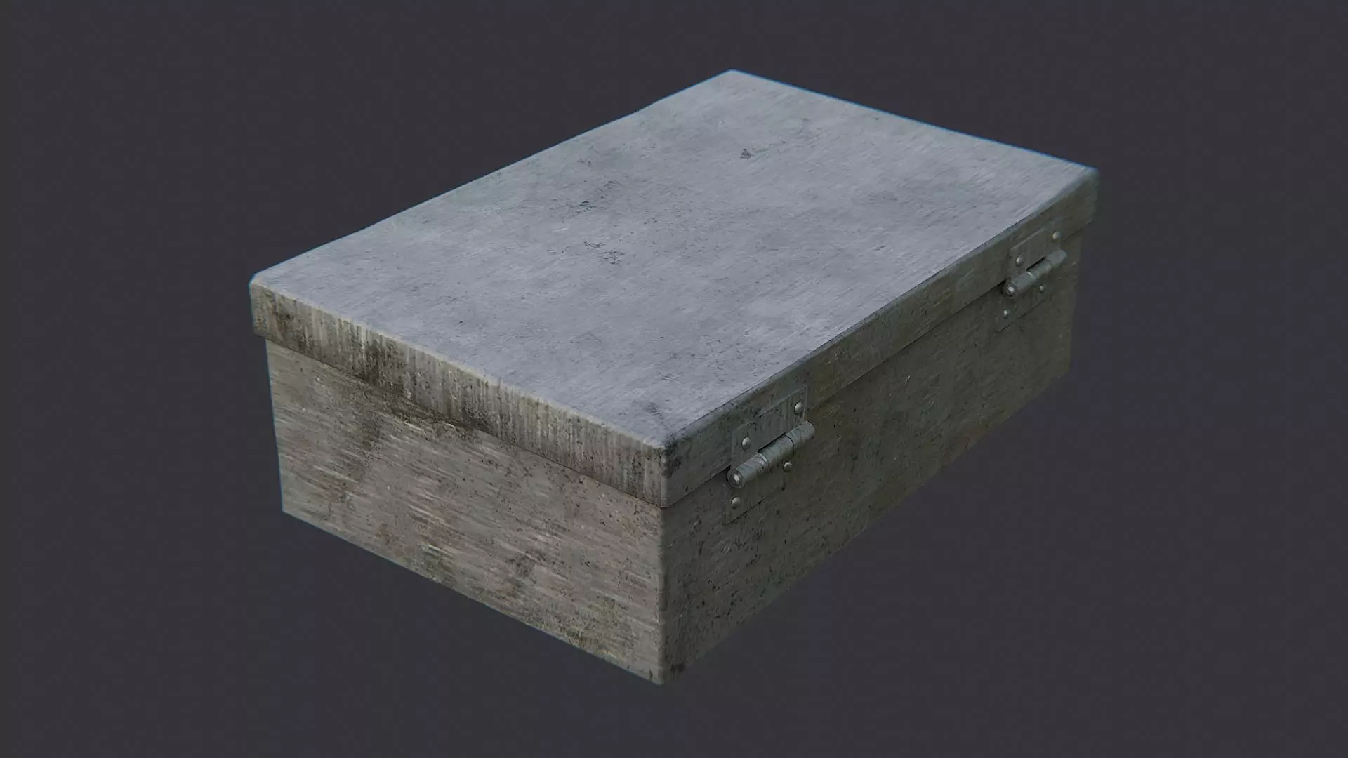 Mining Tool Briefcase Metal Box Low-poly 3D model_3