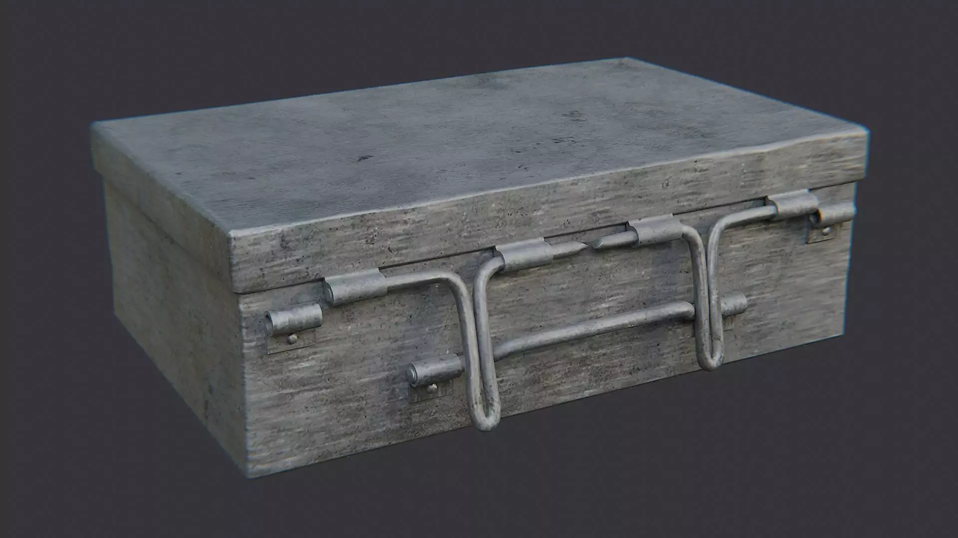 Mining Tool Briefcase Metal Box Low-poly 3D model_0