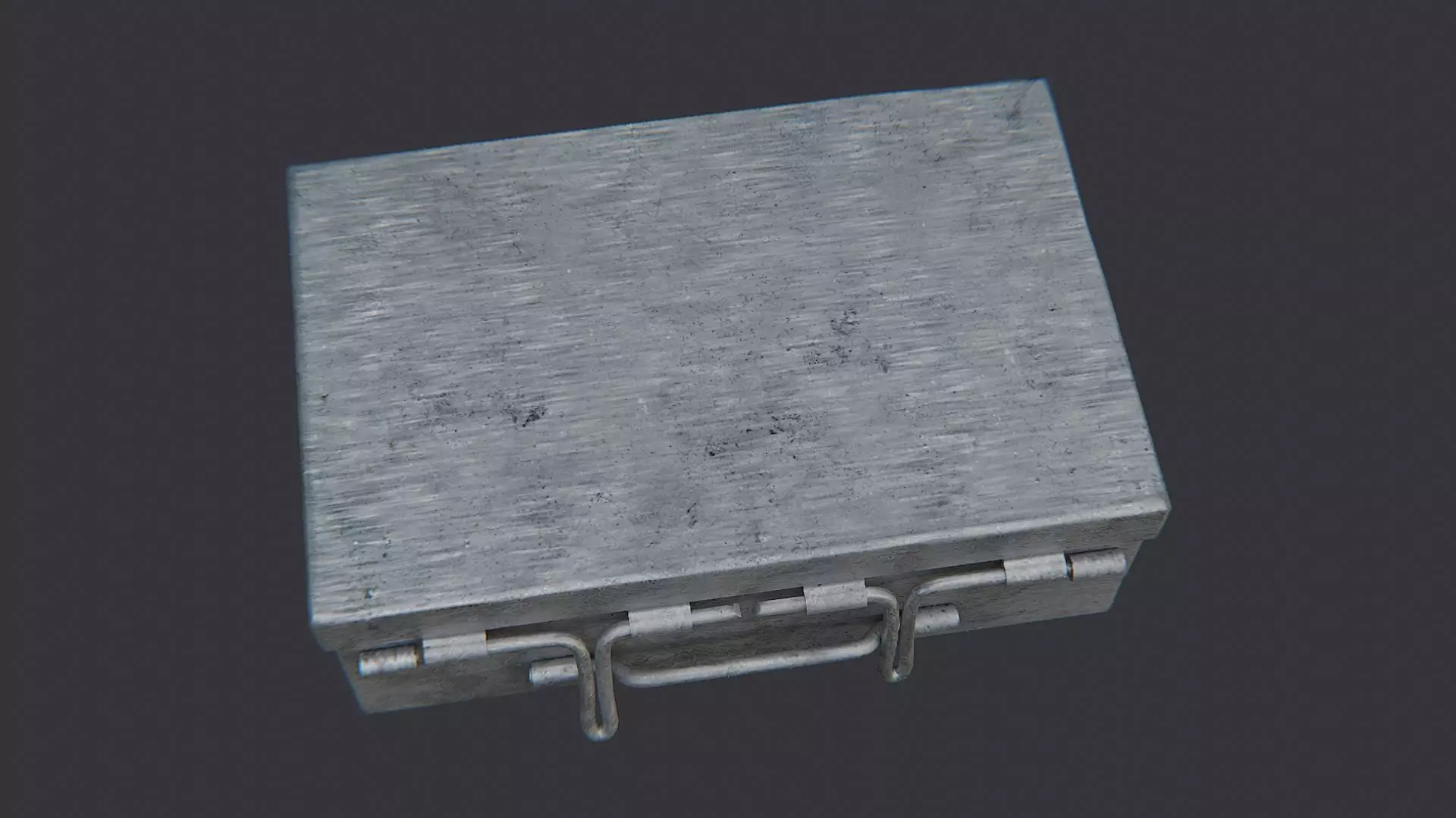 Mining Tool Briefcase Metal Box Low-poly 3D model_4