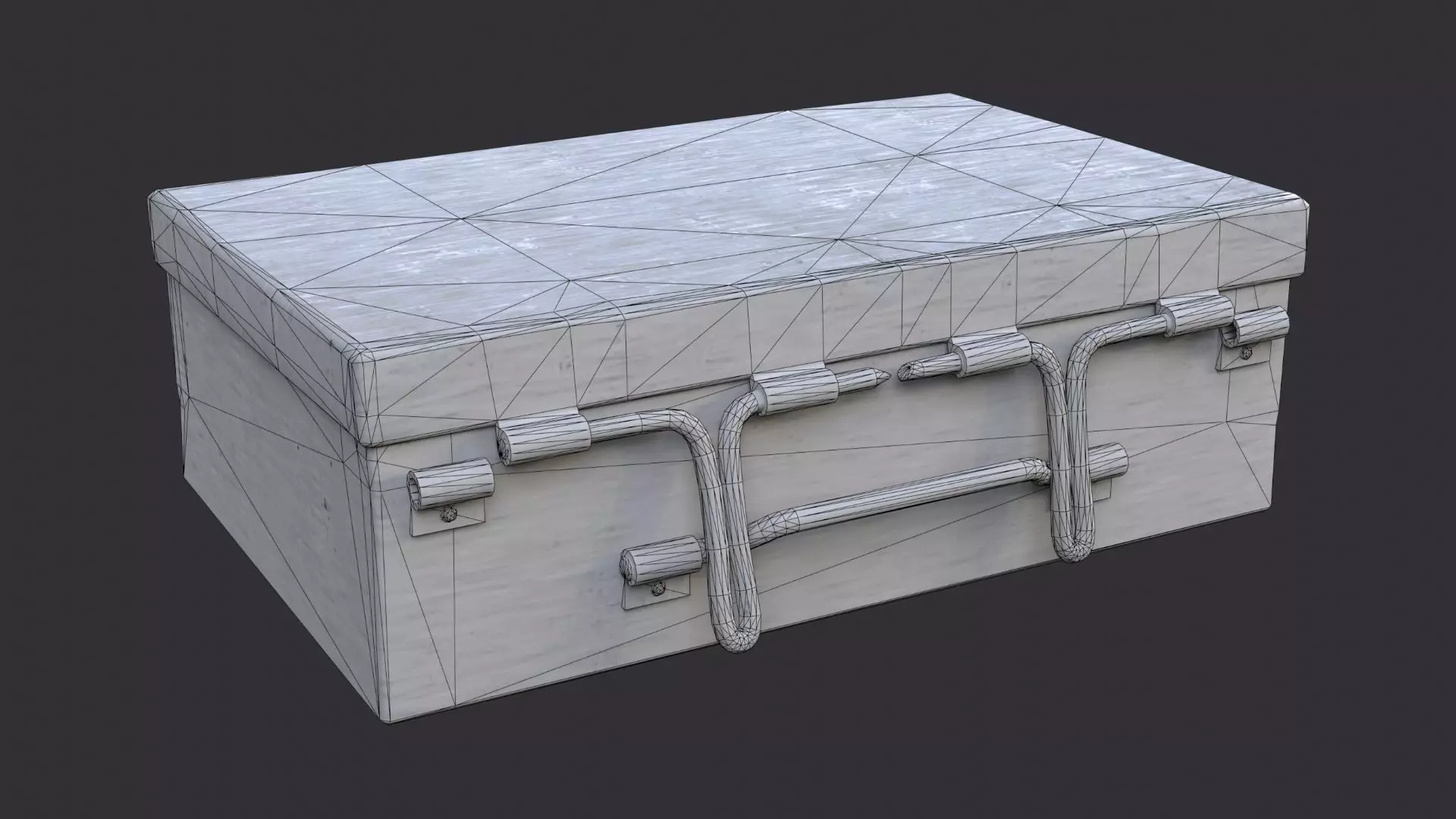 Mining Tool Briefcase Metal Box Low-poly 3D model_7