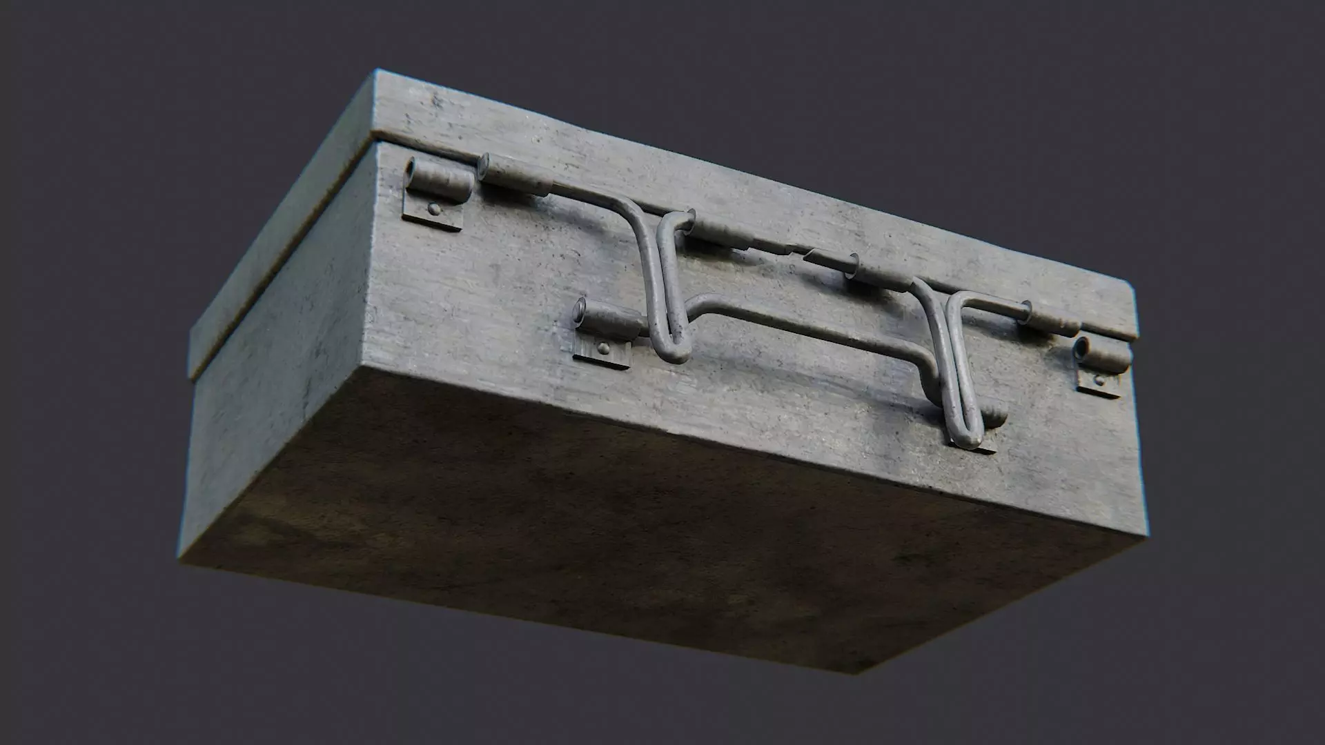 Mining Tool Briefcase Metal Box Low-poly 3D model_5