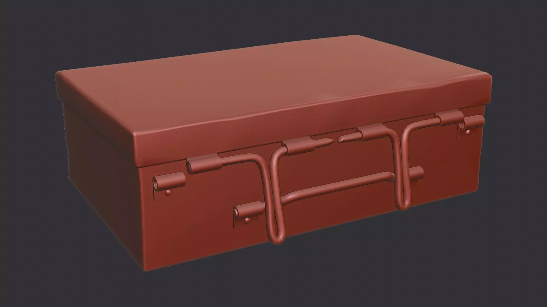 Mining Tool Briefcase Metal Box Low-poly 3D model_6
