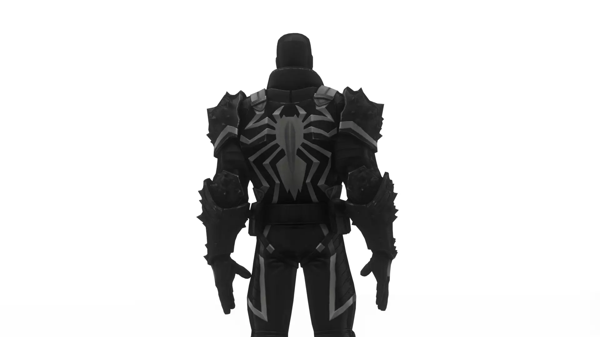 Agent Venom 3D Model High-Quality Game-Ready Rigged Low-poly 3D model_3