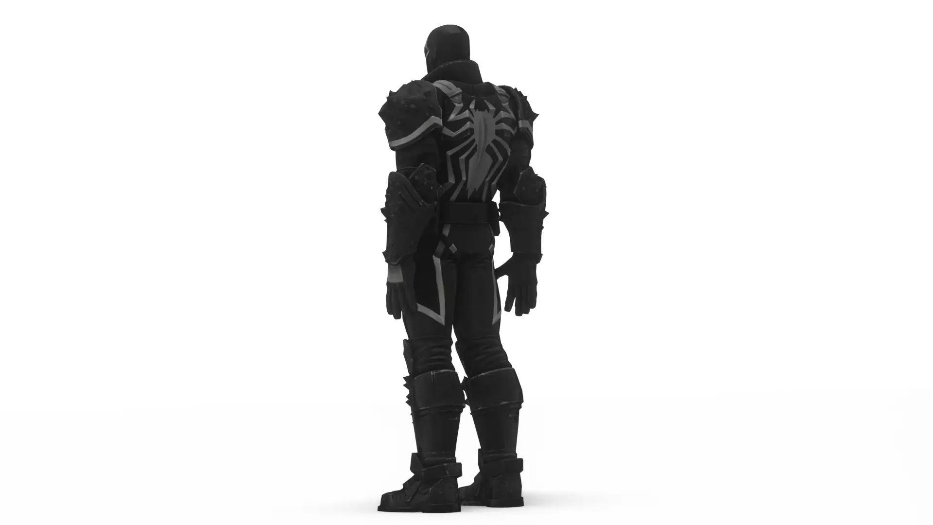 Agent Venom 3D Model High-Quality Game-Ready Rigged Low-poly 3D model_7