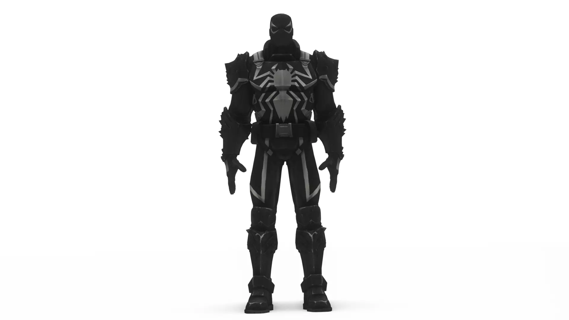 Agent Venom 3D Model High-Quality Game-Ready Rigged Low-poly 3D model_5