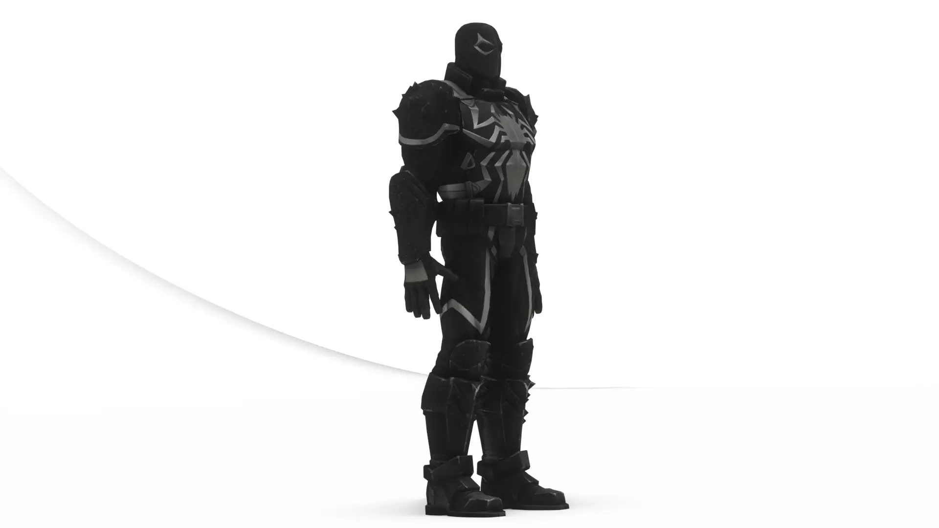 Agent Venom 3D Model High-Quality Game-Ready Rigged Low-poly 3D model_10