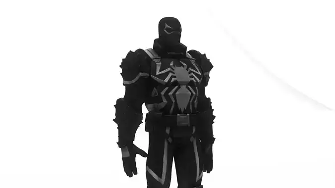 Agent Venom 3D Model High-Quality Game-Ready Rigged