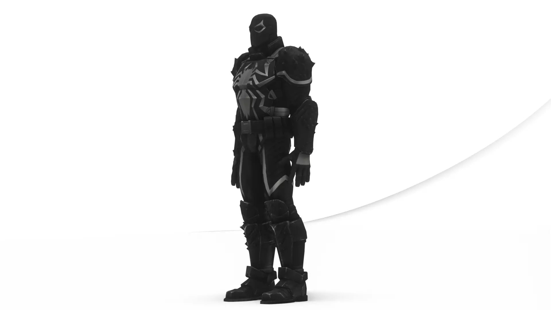 Agent Venom 3D Model High-Quality Game-Ready Rigged Low-poly 3D model_6
