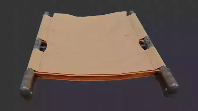 Orange Foldable Stretcher with Metal Frame