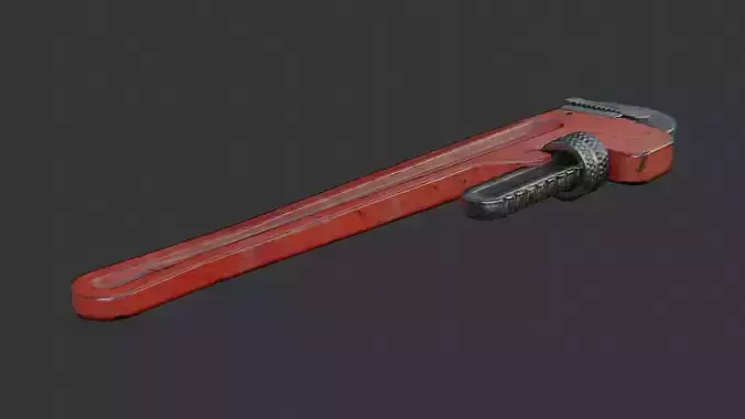 Red Pipe Wrench Hand Tool