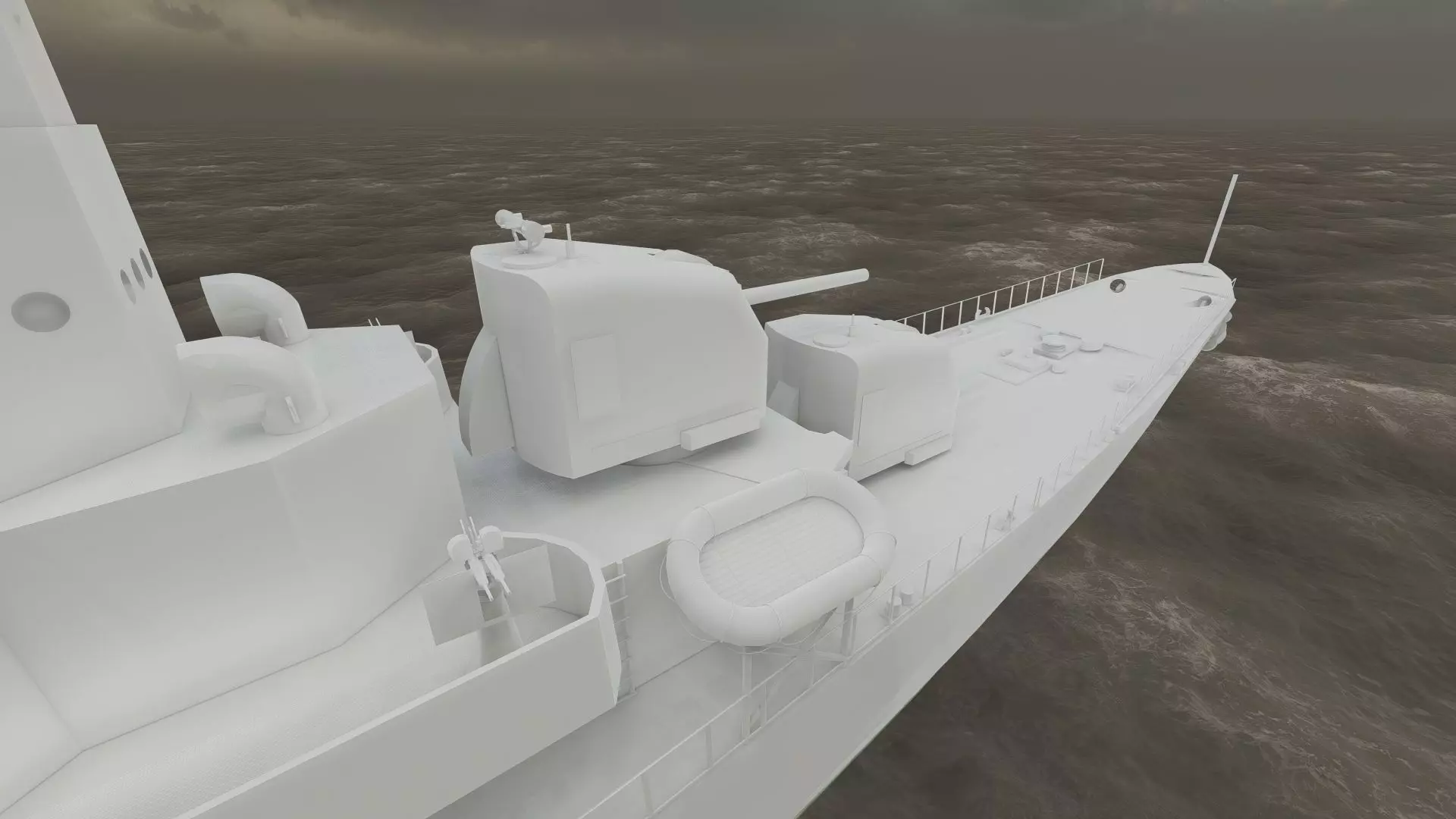 WW2 US NAVY ESCORT DESTROYER SS PHLADELFIA 3D model_46