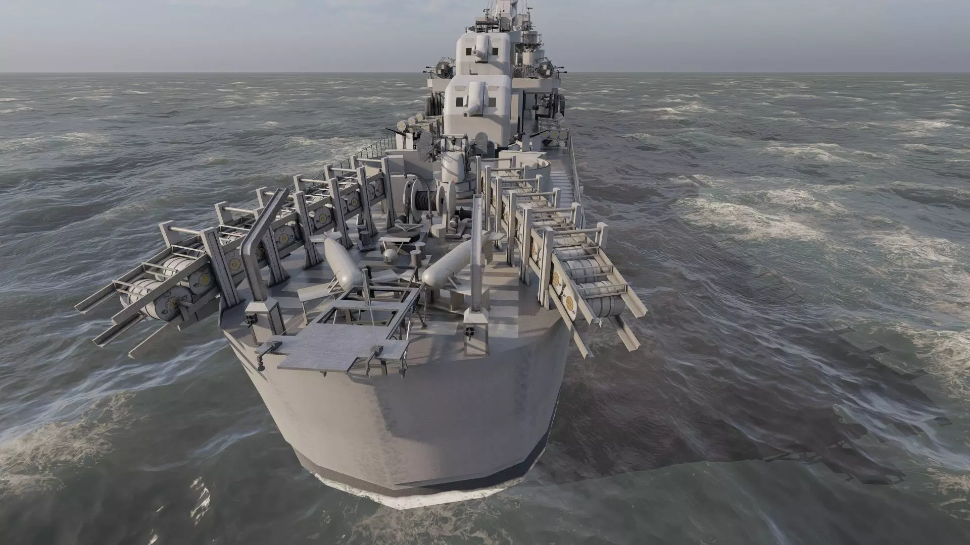 WW2 US NAVY ESCORT DESTROYER SS PHLADELFIA 3D model_16