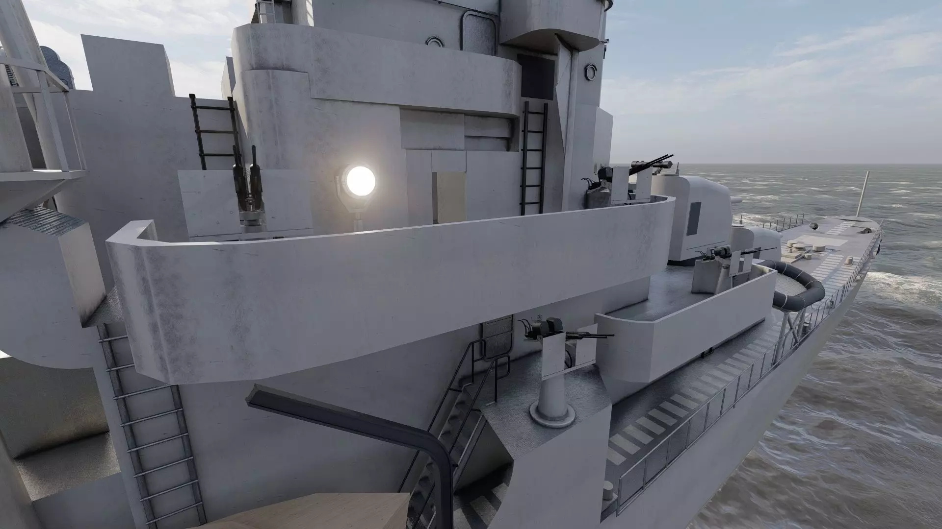 WW2 US NAVY ESCORT DESTROYER SS PHLADELFIA 3D model_23