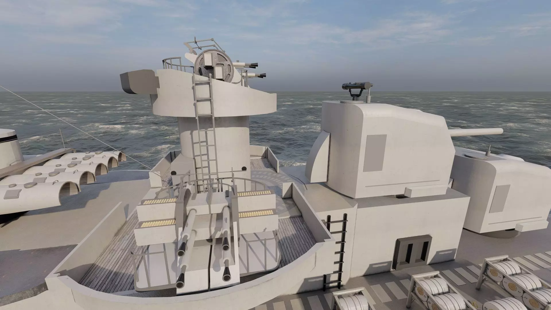 WW2 US NAVY ESCORT DESTROYER SS PHLADELFIA 3D model_36