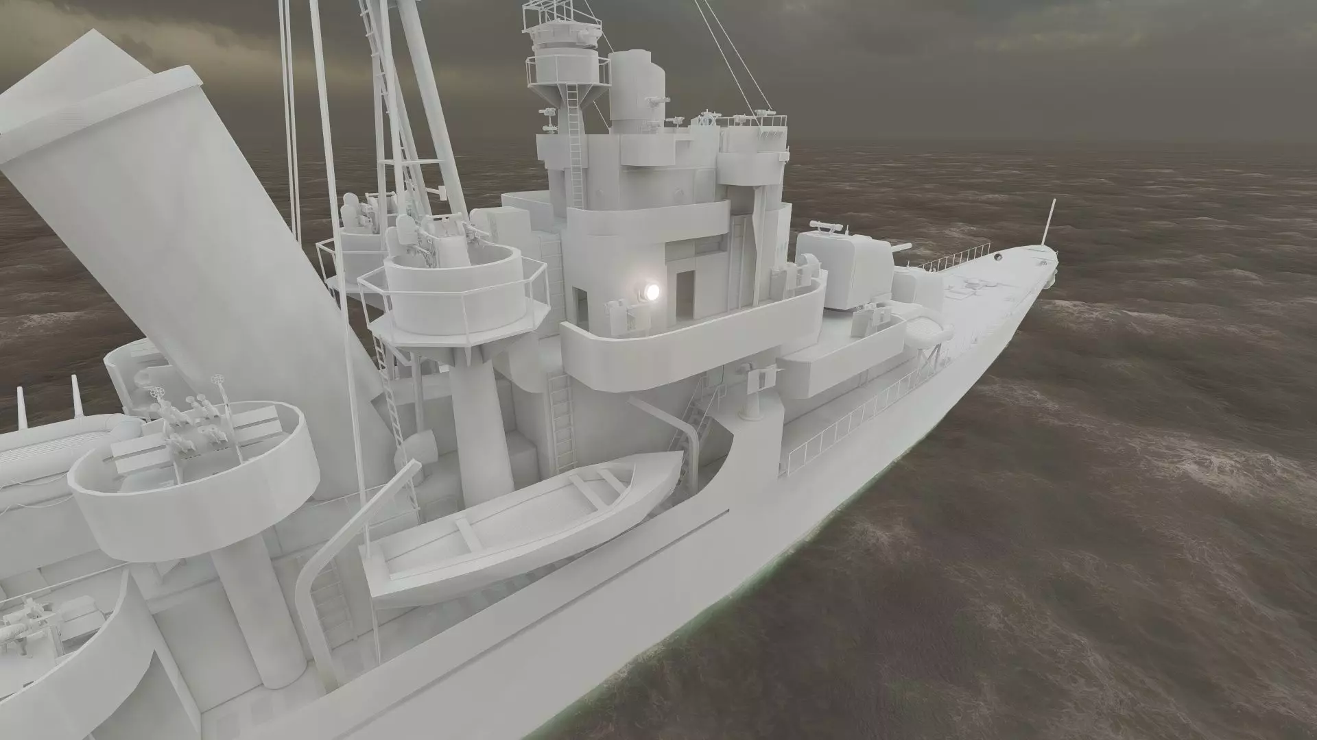 WW2 US NAVY ESCORT DESTROYER SS PHLADELFIA 3D model_45