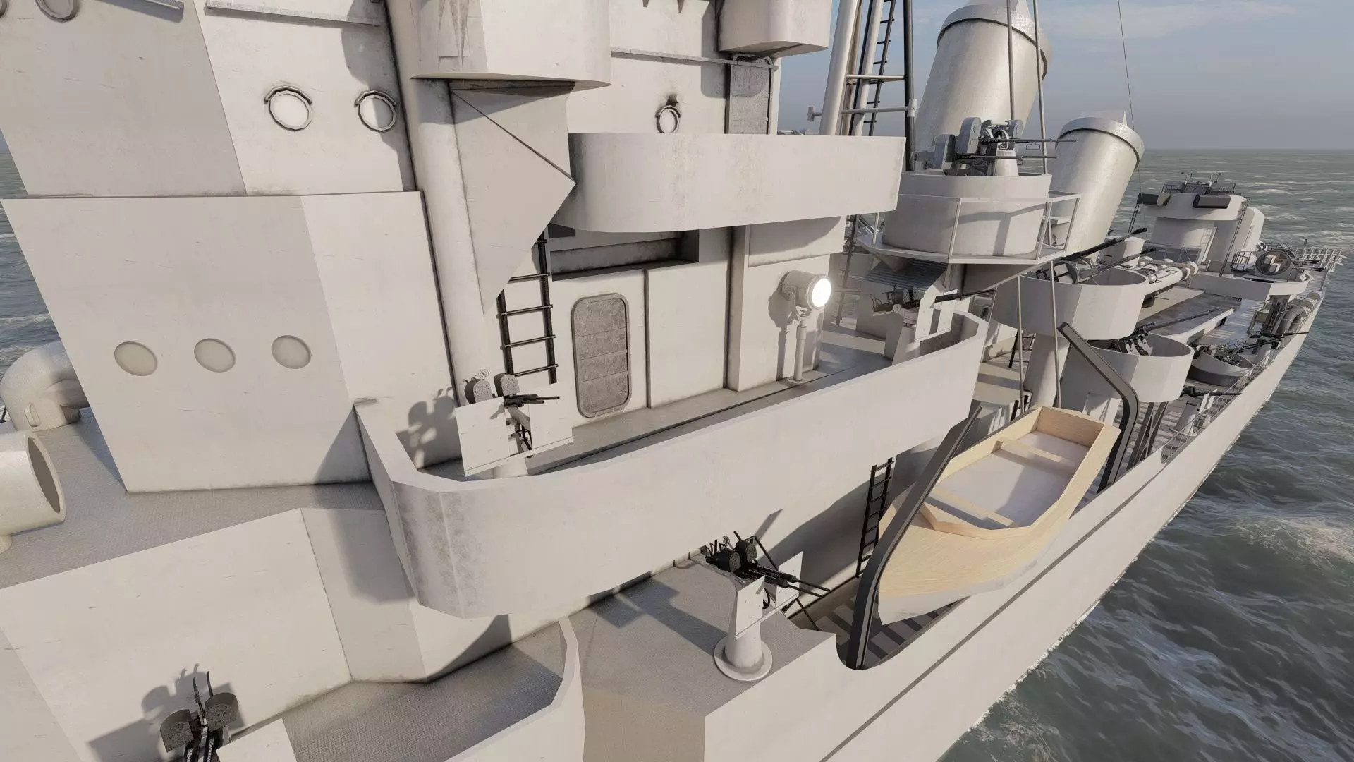 WW2 US NAVY ESCORT DESTROYER SS PHLADELFIA 3D model_31