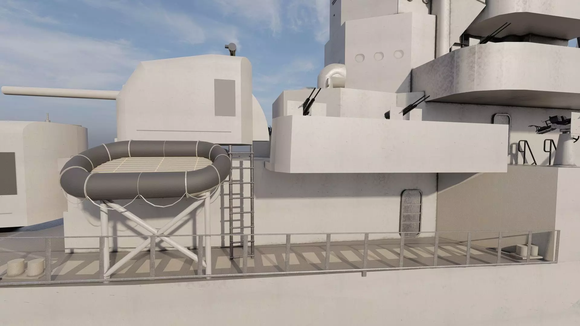 WW2 US NAVY ESCORT DESTROYER SS PHLADELFIA 3D model_29