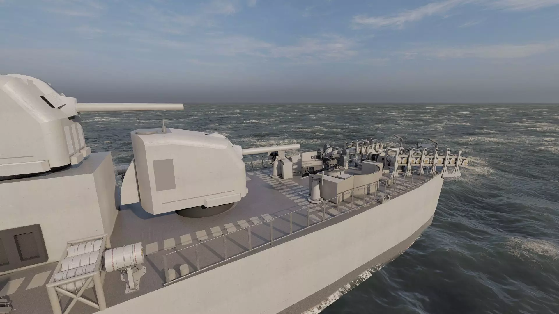 WW2 US NAVY ESCORT DESTROYER SS PHLADELFIA 3D model_14