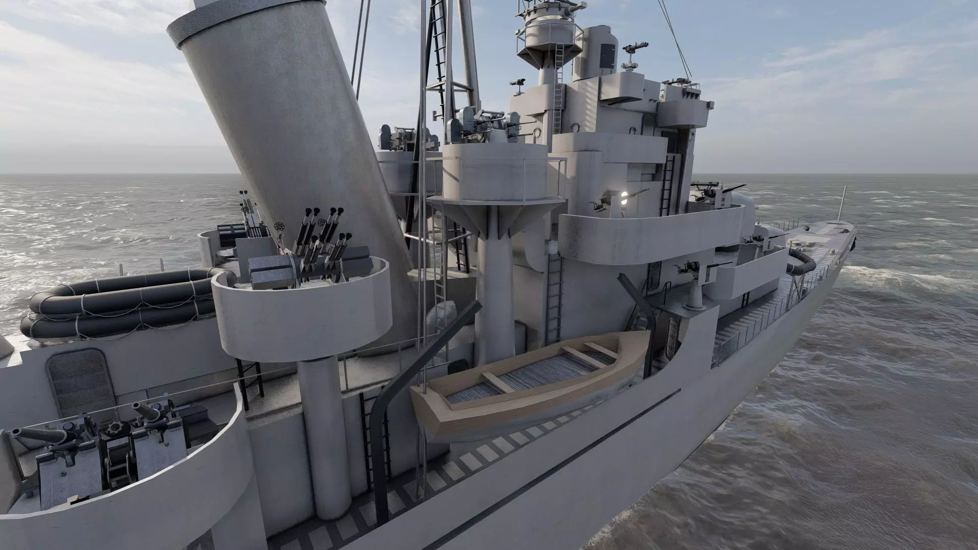WW2 US NAVY ESCORT DESTROYER SS PHLADELFIA 3D model_22