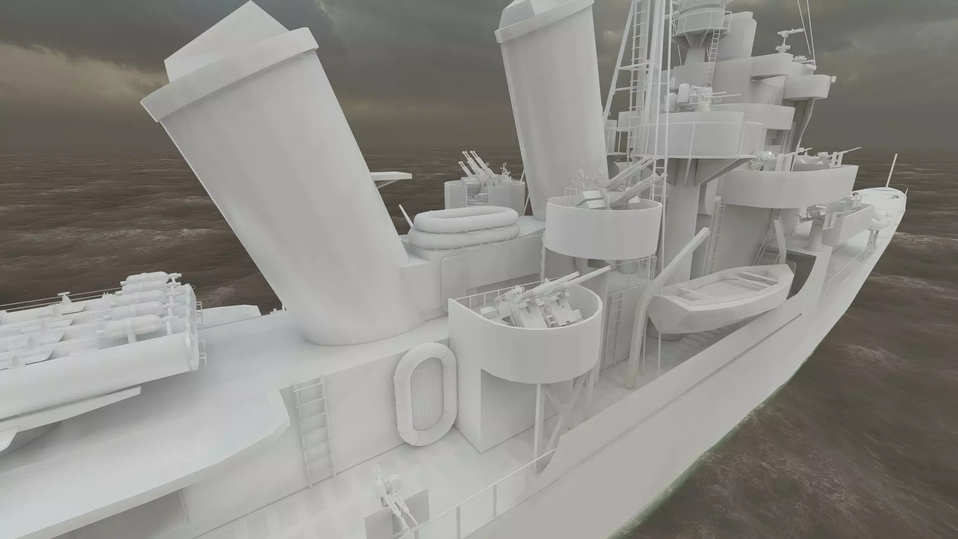 WW2 US NAVY ESCORT DESTROYER SS PHLADELFIA 3D model_44