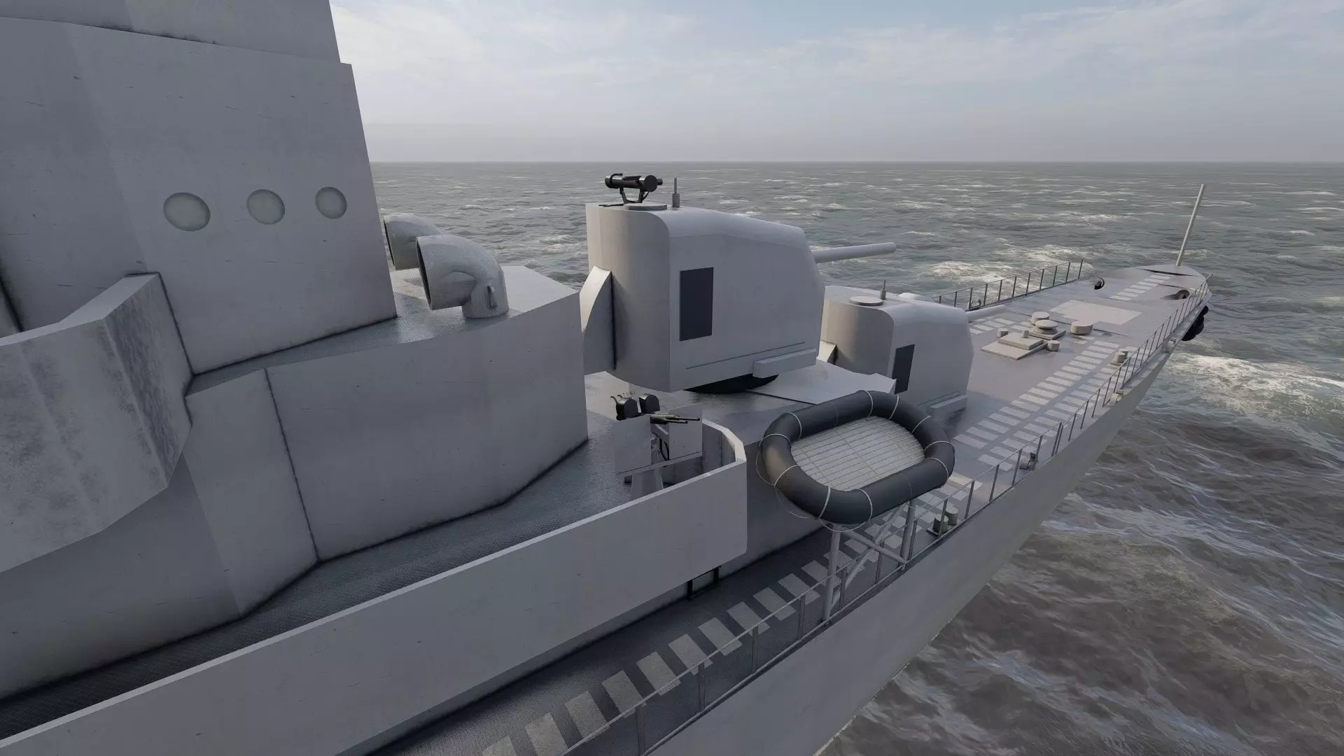 WW2 US NAVY ESCORT DESTROYER SS PHLADELFIA 3D model_24