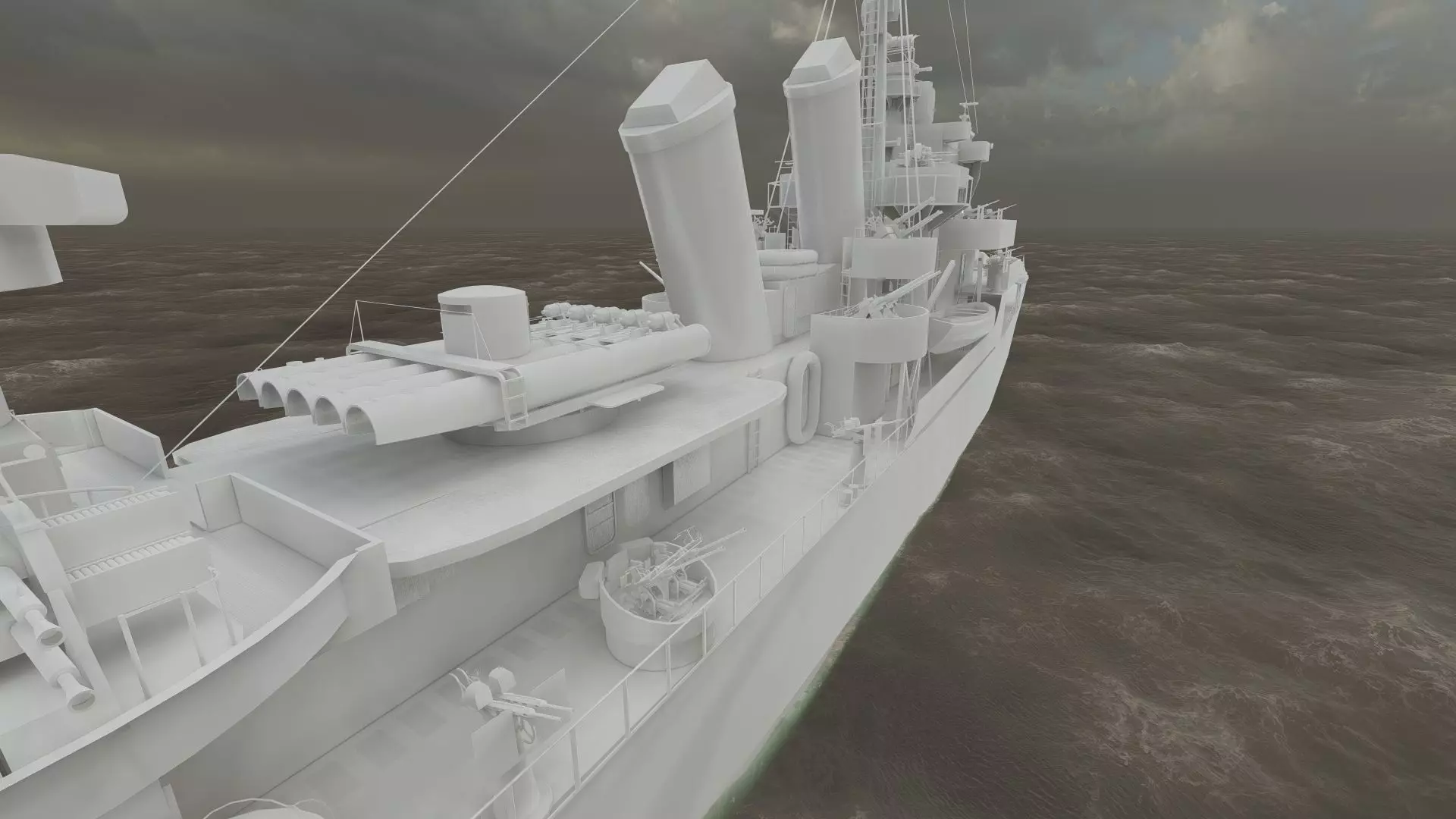 WW2 US NAVY ESCORT DESTROYER SS PHLADELFIA 3D model_43