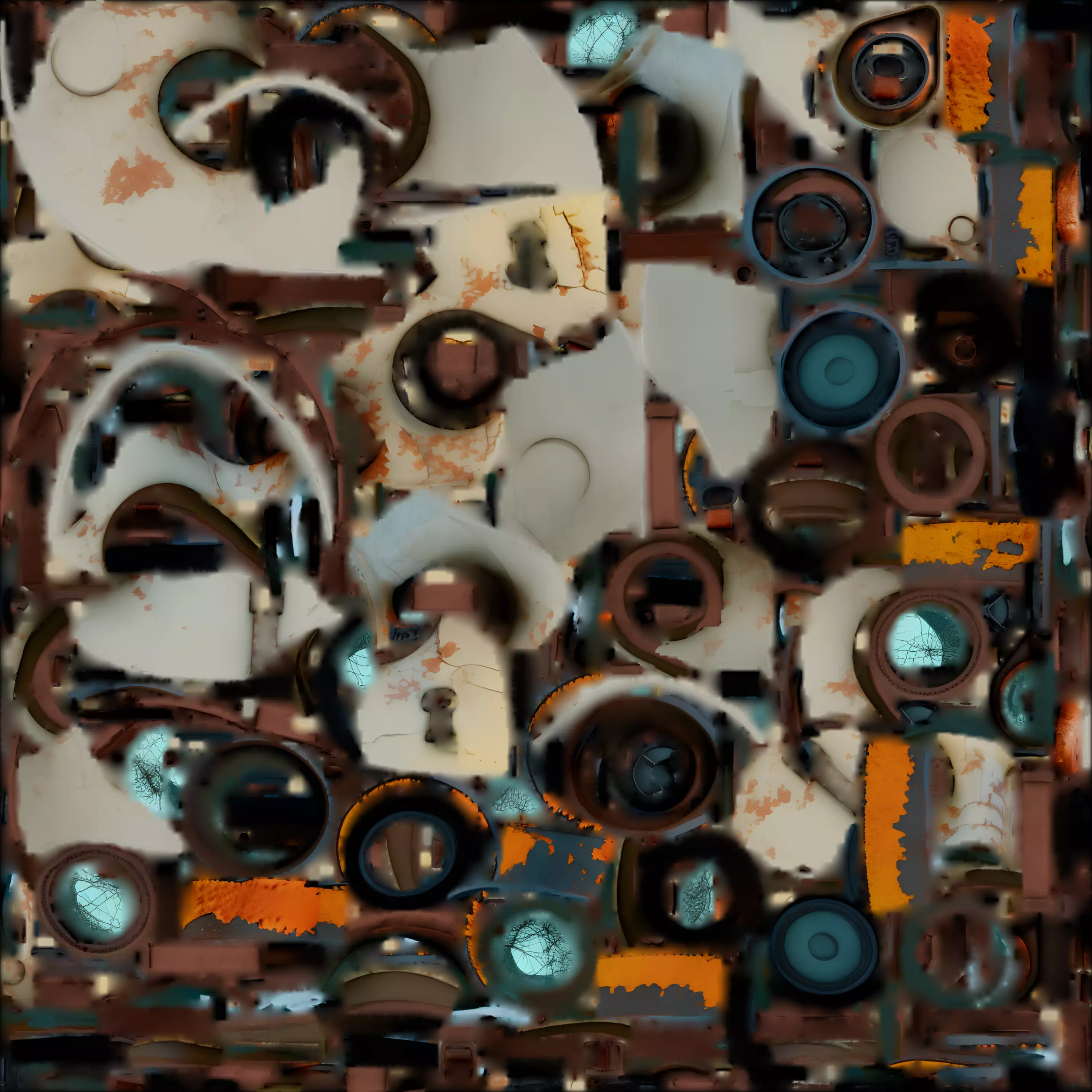 Post Apocalyptic Gas Mask 3D Model Severely Damaged Low-poly 3D model_1