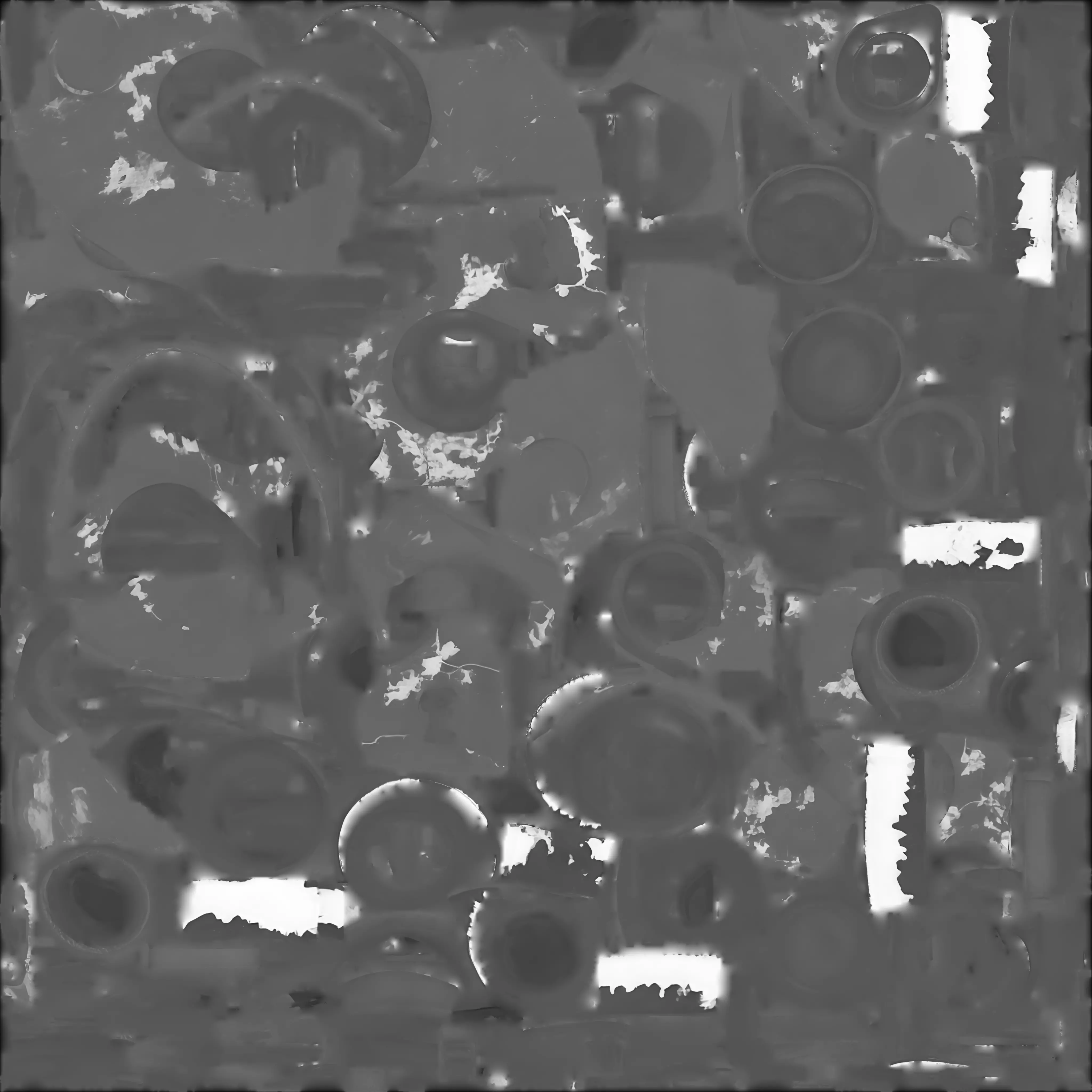 Post Apocalyptic Gas Mask 3D Model Severely Damaged Low-poly 3D model_4