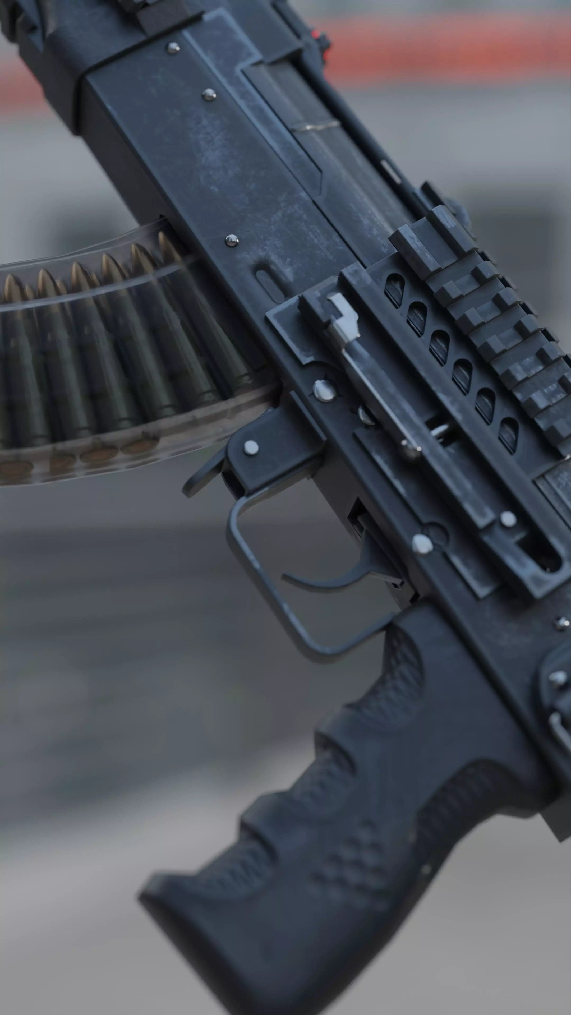 Modular AK-47 Low-poly 3D model_2