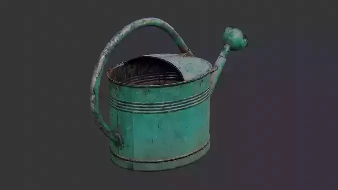 Teal Rusted Watering Can