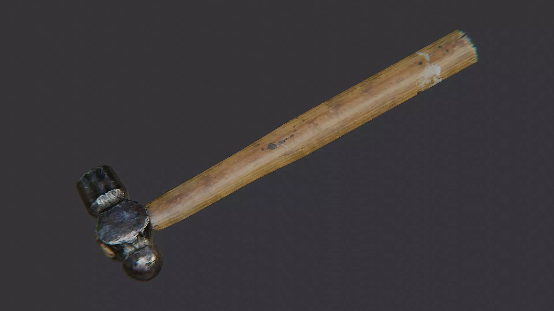 Wooden Handle Hammer With Steel Head Low-poly 3D model_4