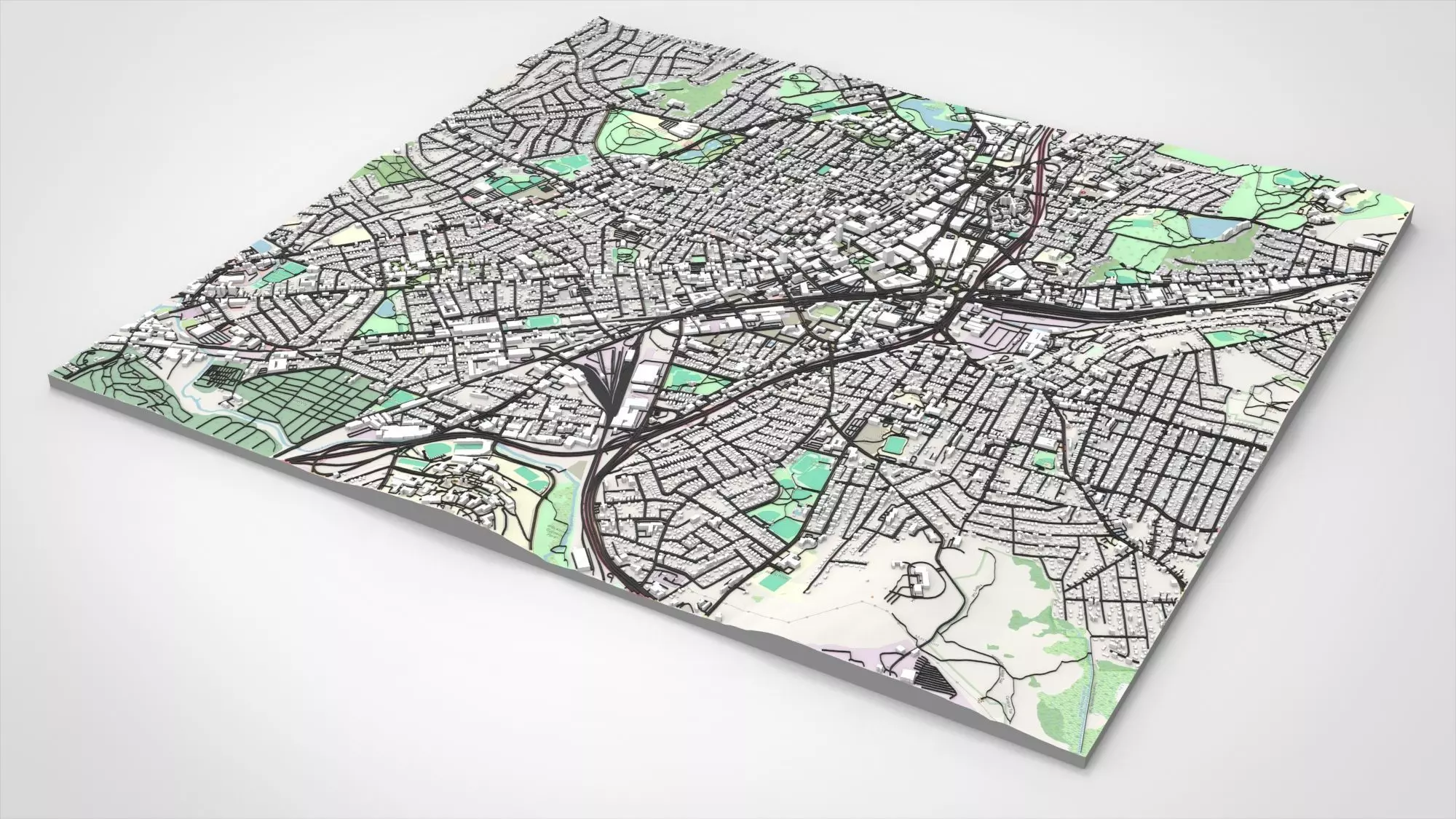 Cityscape Worcester England 3D model_7