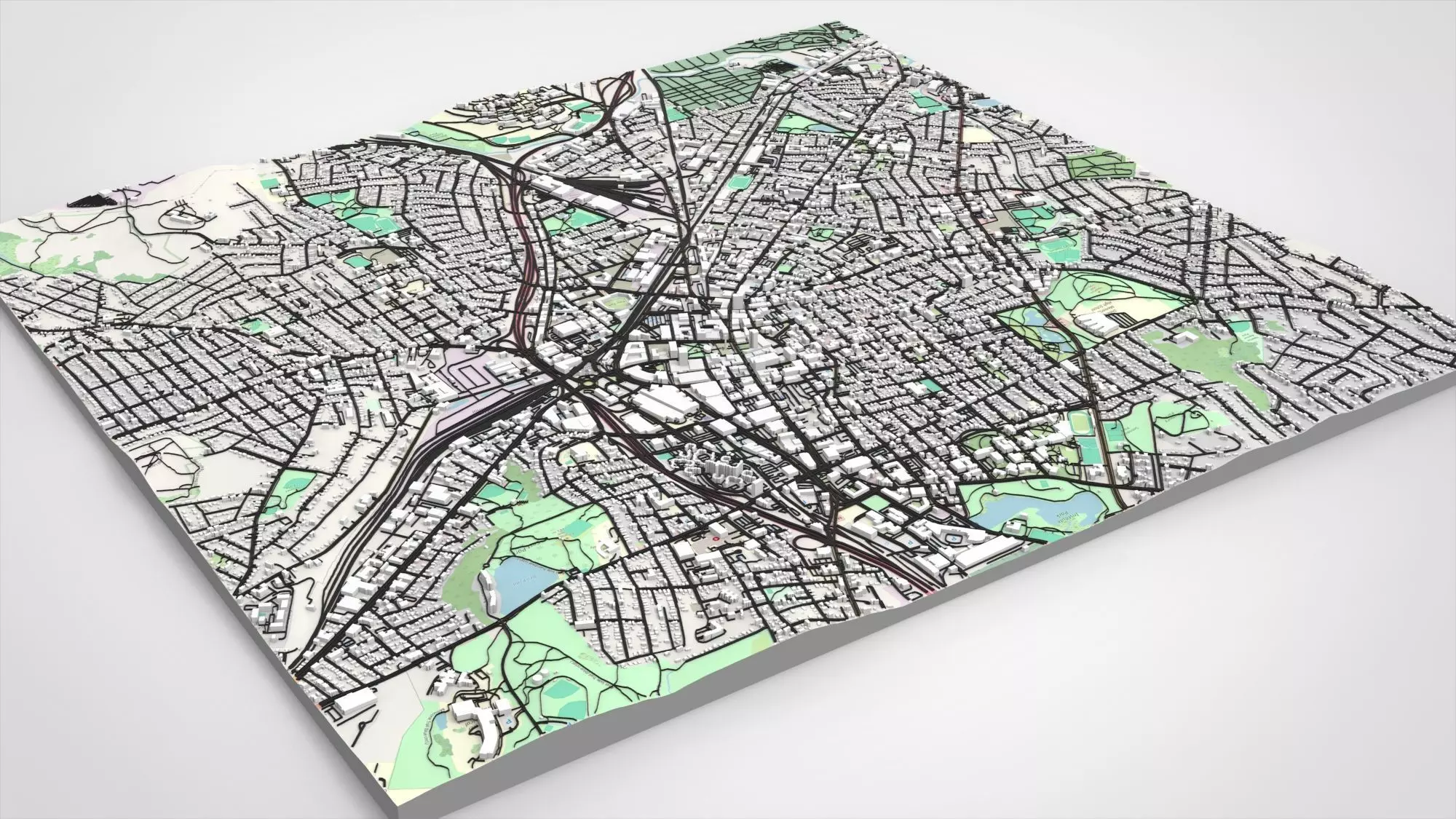 Cityscape Worcester England 3D model_9