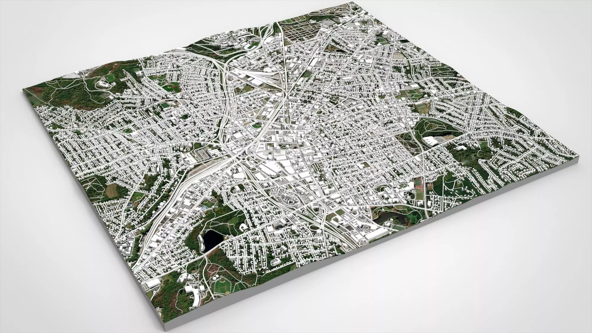 Cityscape Worcester England 3D model_4