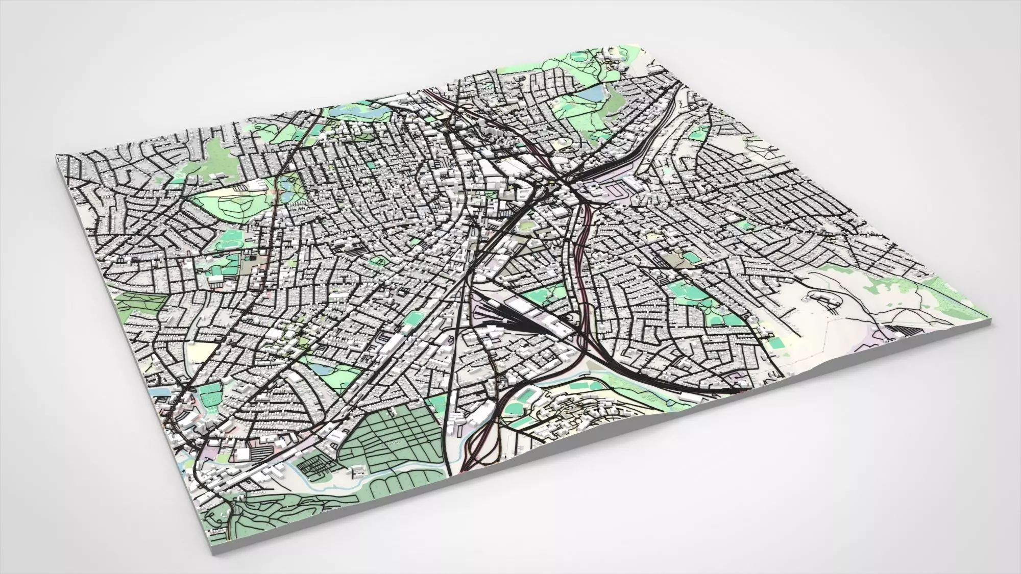 Cityscape Worcester England 3D model_5