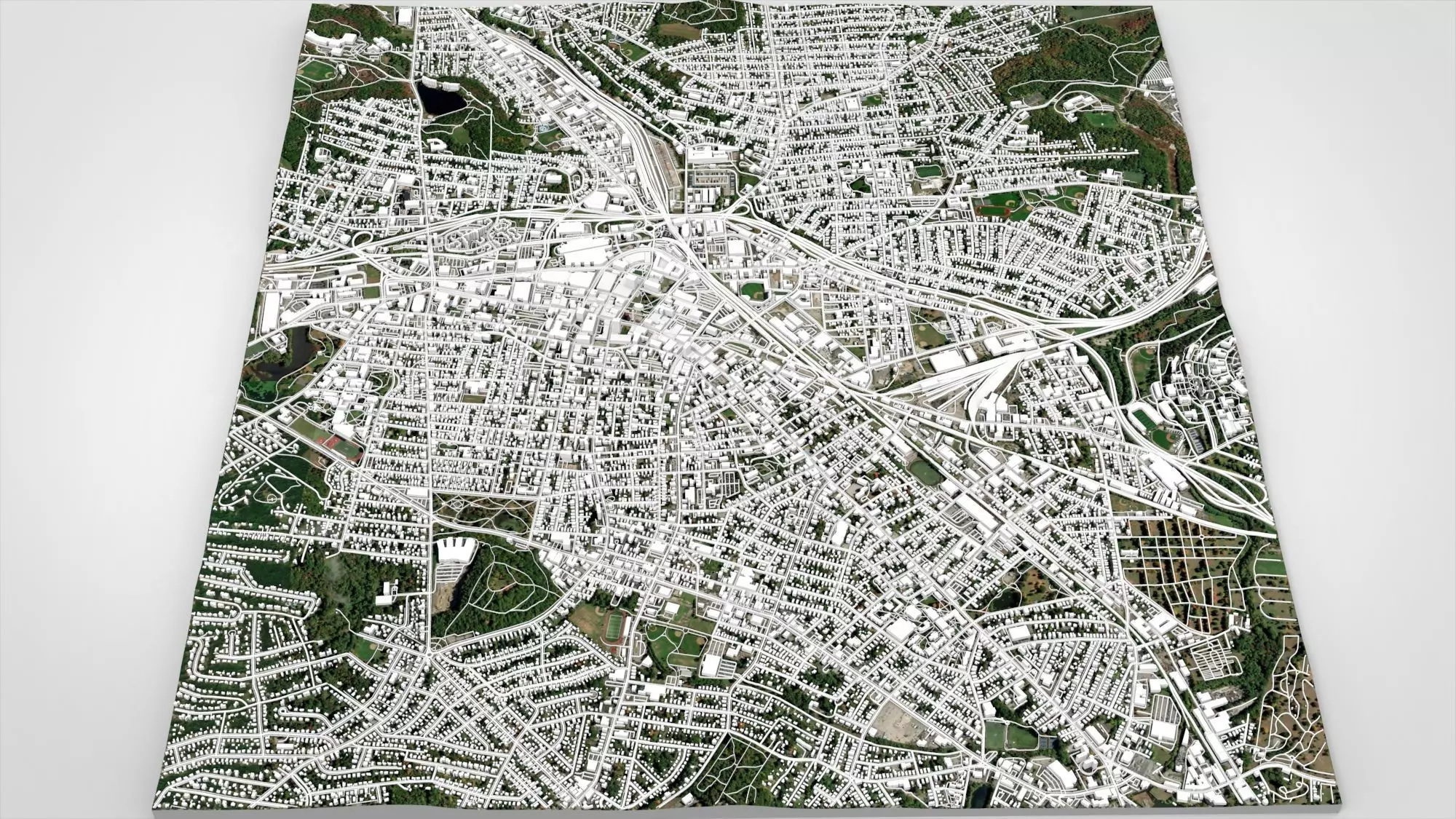 Cityscape Worcester England 3D model_2