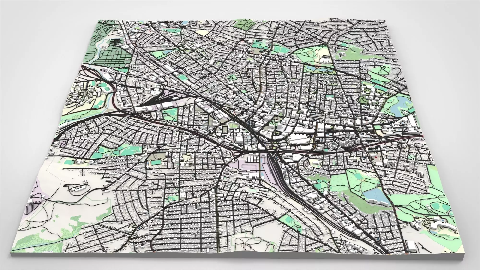 Cityscape Worcester England 3D model_0